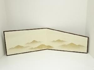 遠山・七宝繋　肩落風炉先屏風（箱付）